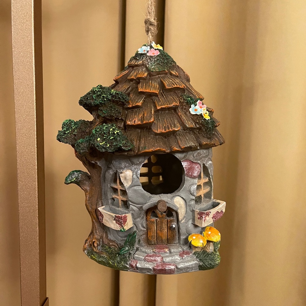 NEW! August Grove Cottage Hanging Birdhouse.